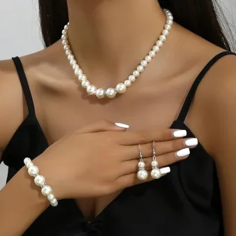 Artifacial Unique Design Bridal Necklace ( 4Pcs )